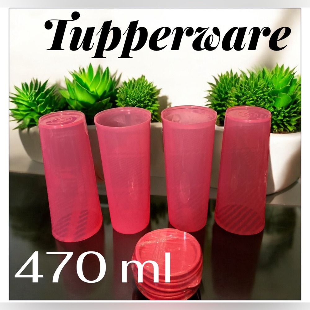 Tupperware Pink Disposable Tableware Tumblers